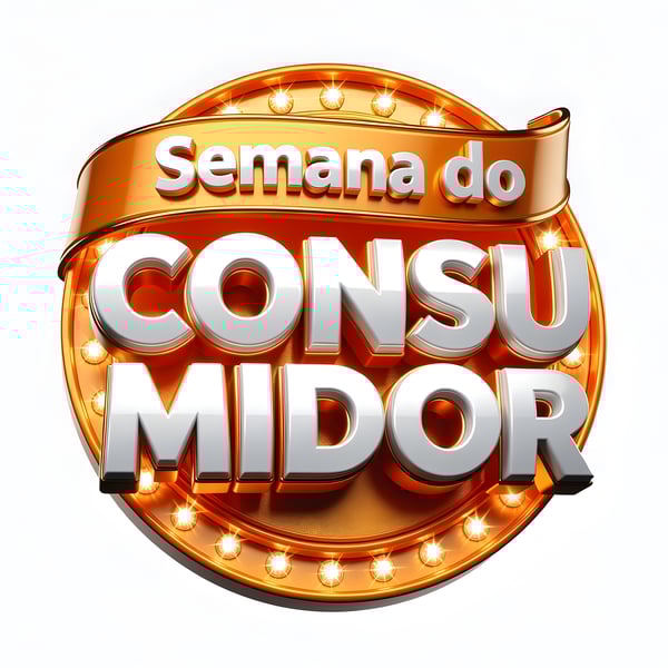 SELO 3D SEMANA DO CONSUMIDOR AZUL COM LAÇO DOURADO 03