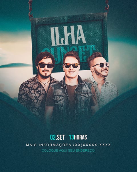 FLYER EVENTO ILHA SUNSET FEED