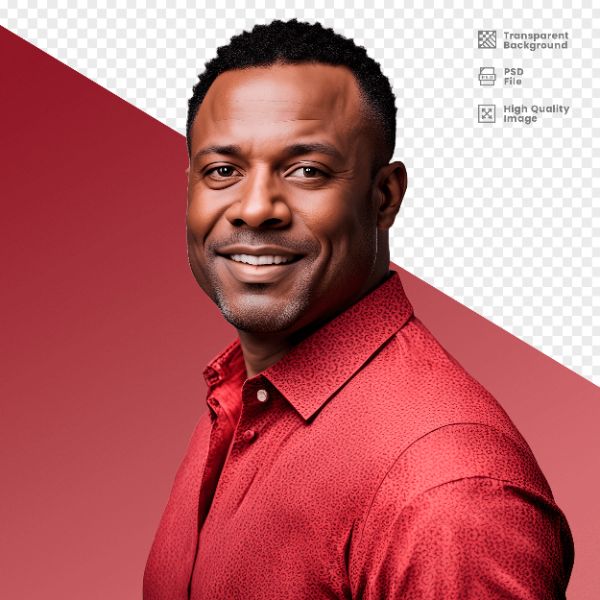 HOMEM COM CAMISA VERMELHA