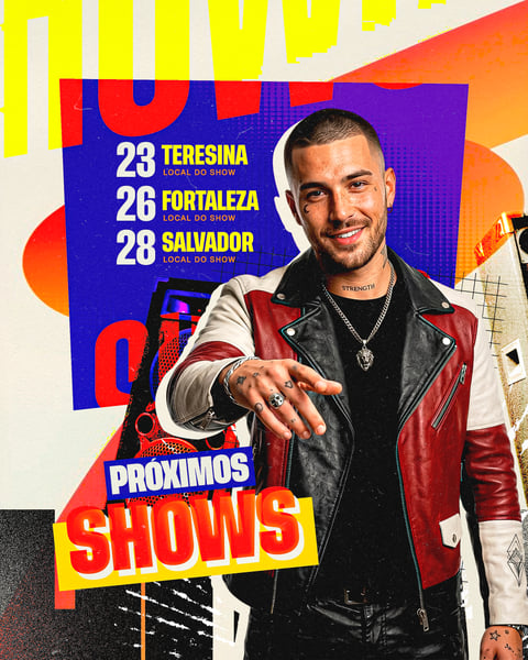 Flyer Artistas e Eventos Agenda de Shows PSD Editável