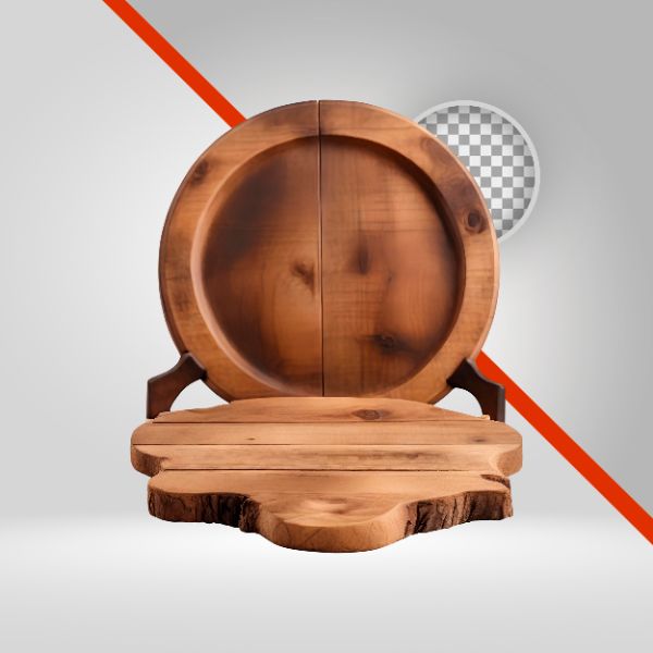 TÁBUAS DE MADEIRA, PLACA PRA TEXTO COM BASE, ELIPSE, ELEMENTO 3D, PNG, FUNDO TRANSPARENTE,  SUPERMERCADO, ATACADO, 3D-A