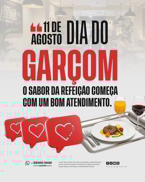 11 DE AGOSTO DIA DO GARÇOM 