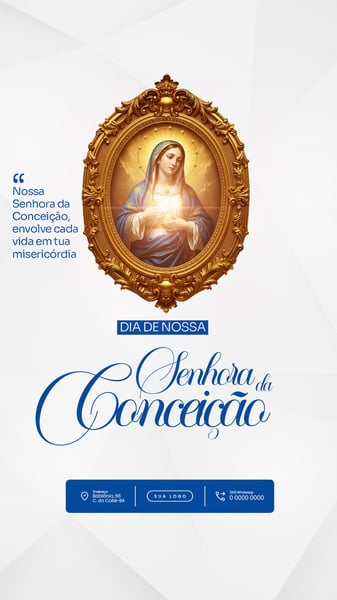 DIA DE NOSSA SENHORA DA CONCEIÇÃO 8 DE DEZEMBRO SOCIAL MEDIA PSD EDITAVÉL 2