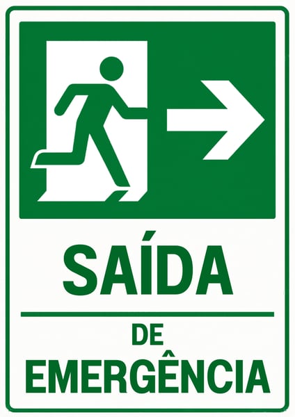 PLACA SAÍDA DE EMERGÊNCIA