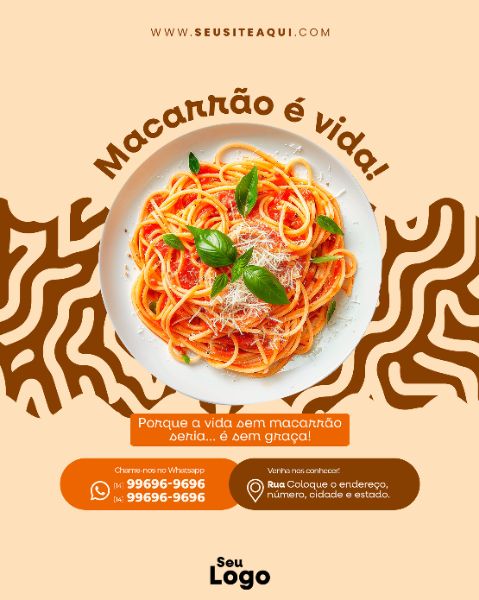 FEED VERTICAL - CASA DE MASSAS | RESTAURANTE | PSD EDITÁVEL