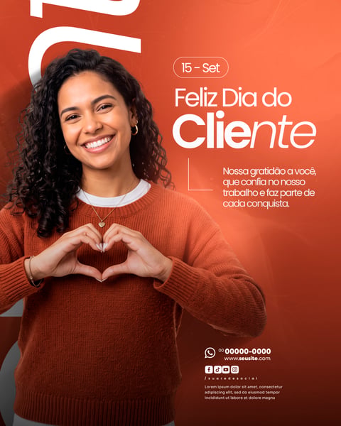 FELIZ DIA DO CLIENTE 15 DE SETEMBRO SOCIAL MEDIA PSD EDITÁVEL 3