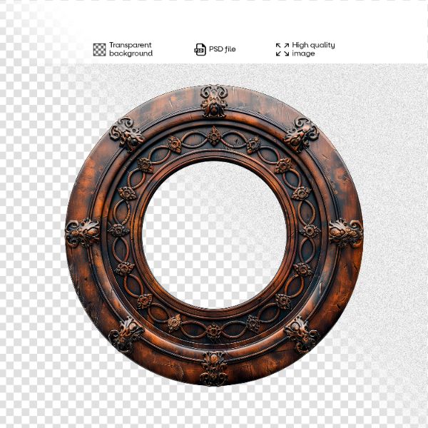 ELEMENTO DE FERRO | ESCUDO ANTIGO 3D | PARA COMPOSIÇÃO | IMAGEM SEM FUNDO