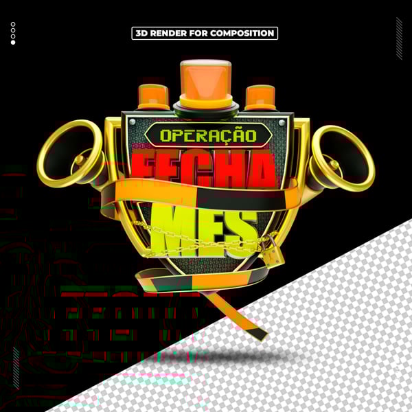SELO 3D OPERAÇÃO FECHA MÊS PARA COMPOSIÇÃO