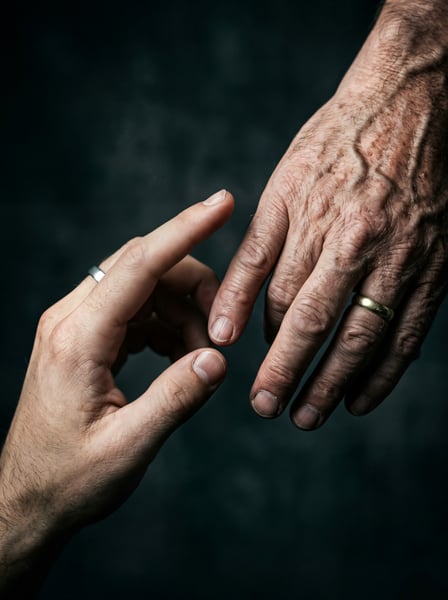 DUAS MÃOS SE ALCANÇANDO CONEXÃO HUMANA AJUDA 3