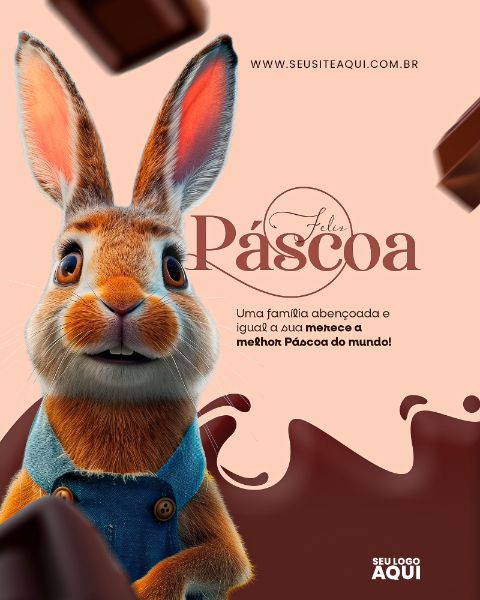 FEED - FELIZ PÁSCOA | EASTER | PSD EDITÁVEL