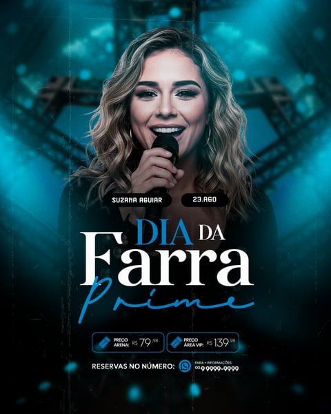 FLYER PARA EVENTO SHOW ARTISTA SERTANEJO PSD EDITÁVEL FEED 3