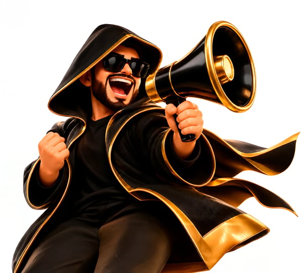 ARAUTO DOURADO COM MEGAFONE