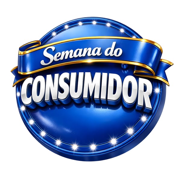 SELO 3D SEMANA DO CONSUMIDOR AZUL COM LAÇO DOURADO 02