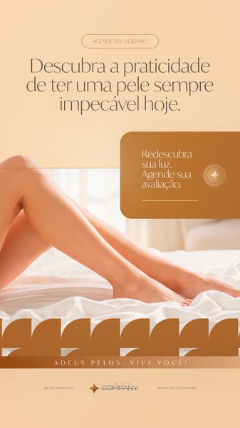 CLÍNICA DE ESTÉTICA DEPILAÇÃO BELEZA AUTOCUIDADO SOCIAL MEDIA PSD EDITÁVEL 2 STORY