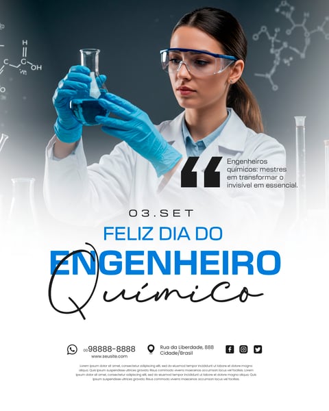 3 DE SETEMBRO DIA DO ENGENHEIRO QUIMICO