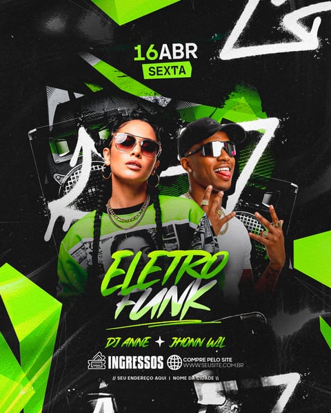 FLYER ARTISTAS E EVENTOS ELETRO FUNK