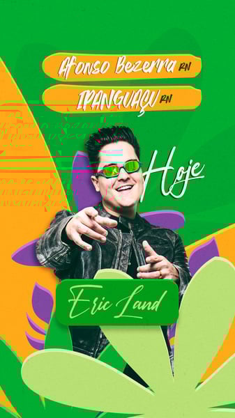 FLYER AGENDA SEMANAL ERIC LAND VERÃO 2026 STORY PSD EDITÁVEL 1