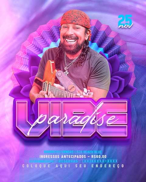 FLYER EVENTO VIBE PARADISE FEED
