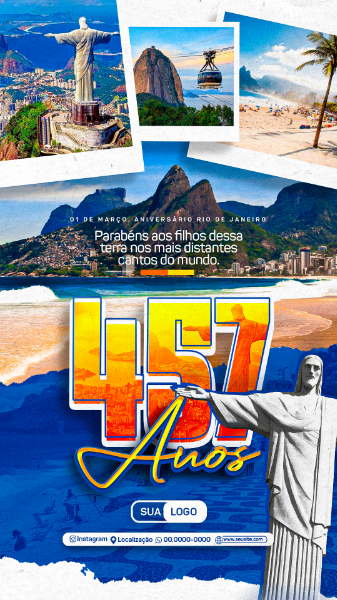 FLYER ANIVERSÁRIO DE CIDADE, EMANCIPAÇÃO POLÍTICA, DATAS COMEMORATIVAS, SOCIAL MEDIA, STORY