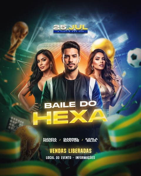 FLYER BAILE DO HEXA FEED PSD EDITÁVEL