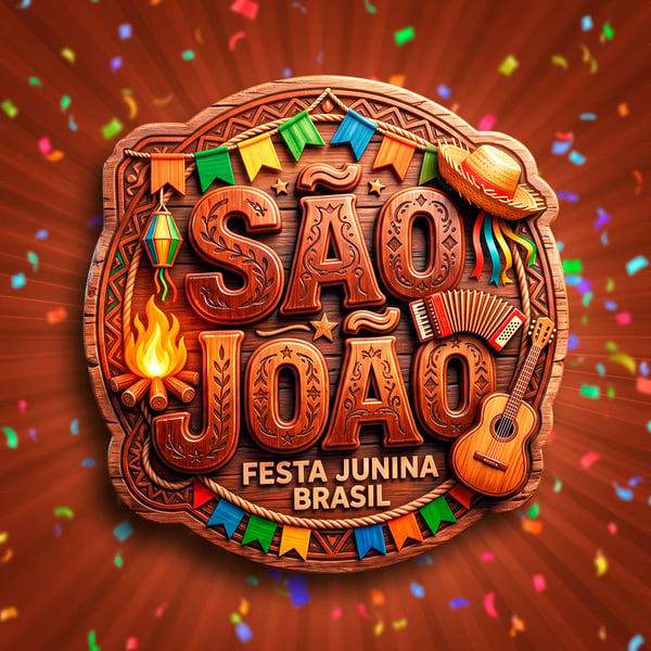 SELO 3D PARA EVENTOS SÃO JOÃO FESTA JUNINA BRASIL