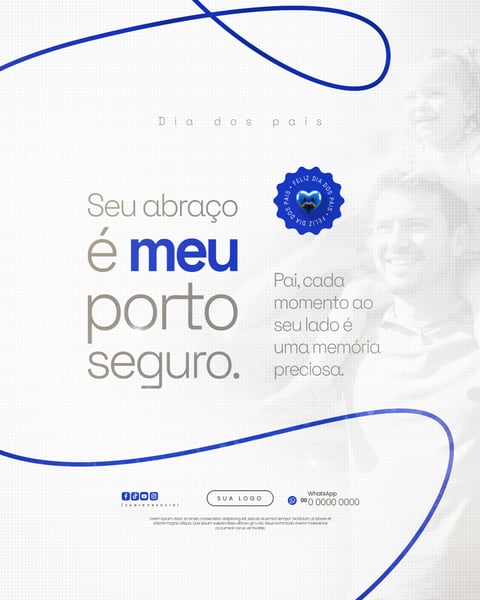 FELIZ DIA DOS PAIS 10 DE AGOSTO SOCIAL MEDIA FEED PSD EDITÁVEL 4