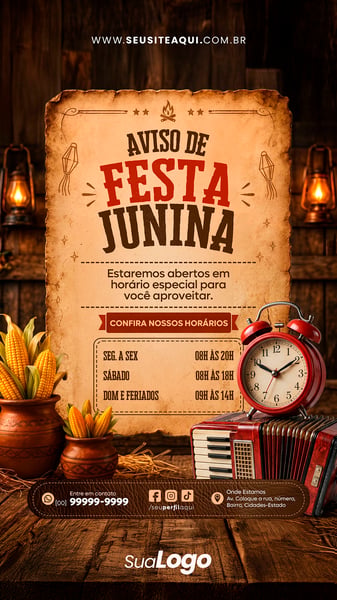 STORY FESTA JUNINA SÃO JOÃO SOCIAL MEDIA TEMPLATE PSD EDITÁVEL 07