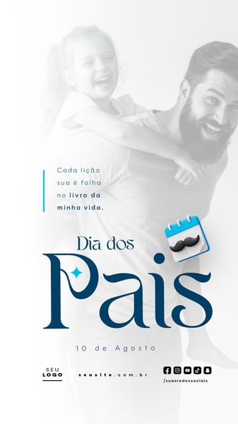 DIA DOS PAIS AGOSTO SOCIAL MEDIA POST EDITÁVEL STORY