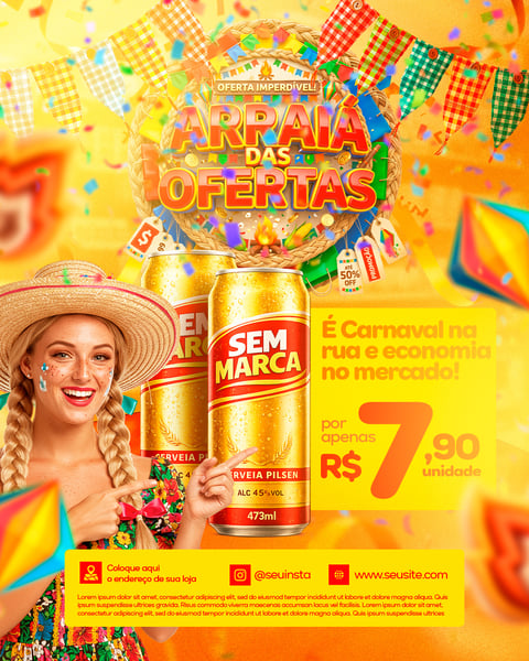 SOCIAL MEDIA OFERTAS IMPERDÍVEIS ARRAIÁ DE OFERTAS FEED