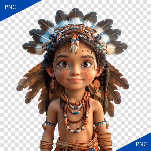 PERSONAGEM INDIO 3D - PNG