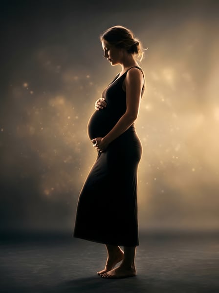 MULHER GRÁVIDA SEGURANDO O BARRIGA 12