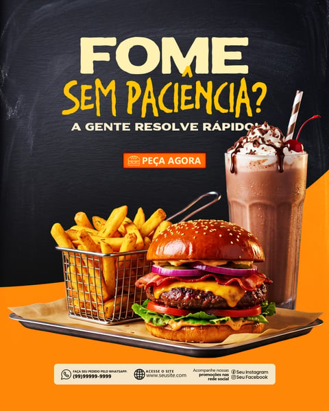SOCIAL MEDIA HAMBURGERIA PSD EDITÁVEL 2