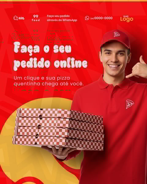 FAÇA O SEU PEDIDO ONLINE Figma Social Media Template