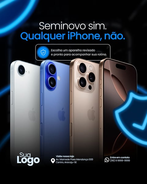 Seminovo sim Qualquer iphone não