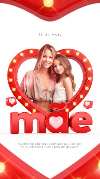 TEMPLATE FELIZ DIA DAS MÃES POST INSTAGRAM STORIES