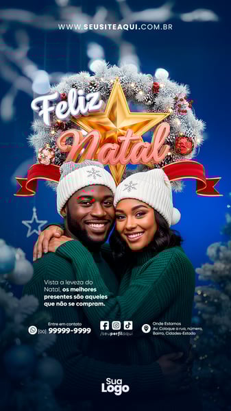 STORY FELIZ NATAL BOA FESTAS 25 DE DEZEMBRO SOCIAL MEDIA PSD EDITÁVEL 5