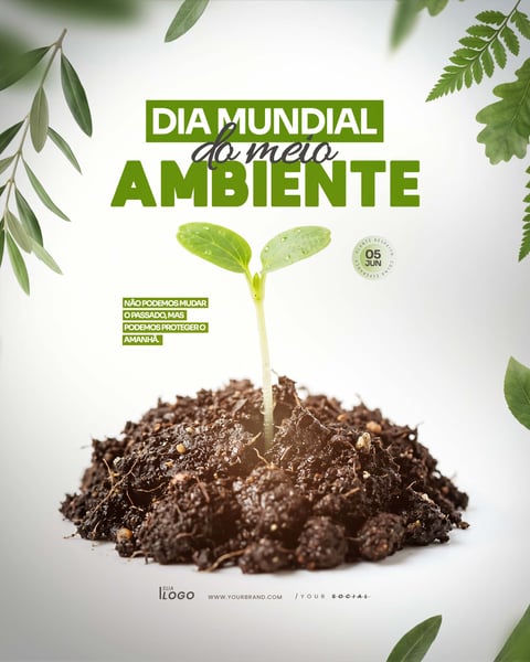 DIA MUNDIAL DO MEIO AMBIENTE NATUREZA SOCIAL MEDIA PSD EDITÁVEL 4