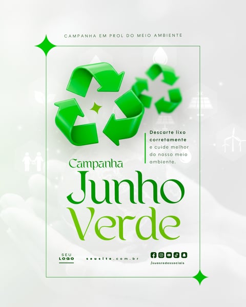 JUNHO VERDE CAMPANHA DE CONSCIENTIZAÇÃO DO MEIO AMBIENTE SOCIAL MEDIA FEED
