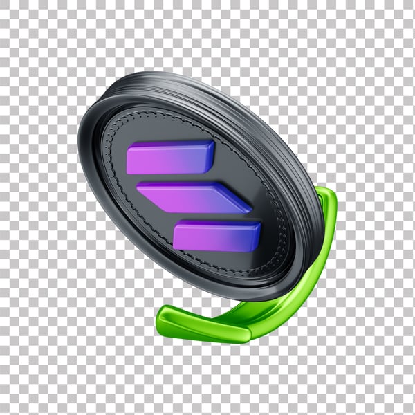 BQG ASSET 3D DE CRIPTOMOEDAS SOLANA SIMBOLIZANDO ALTA COM FUNDO ISOLADO (3)