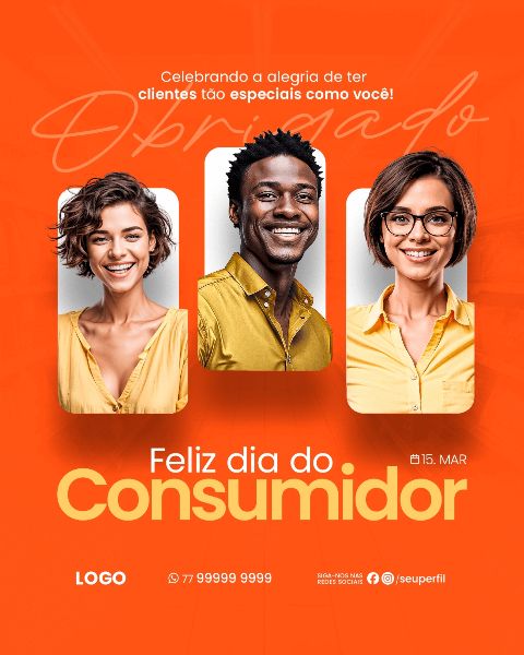 15 DE MARÇO - DIA DO CONSUMIDOR SOCIAL MEDIA LARANJA