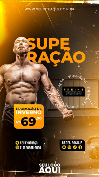 POST STORY - ACADEMIA - SUPERAÇÃO, PROMOÇÃO DE INVERNO
