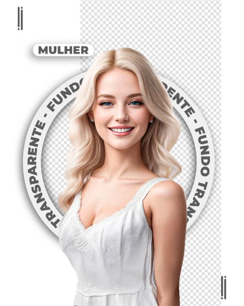 MULHER COM VESTIDO BRANCO | IMAGEM SEM FUNDO | PSD EDITÁVEL
