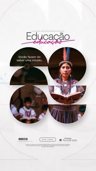 DIA NACIONAL DOS PROFISSIONAIS DA EDUCAÇÃO 06 DE AGOSTO FLYER SOCIAL MEDIA PSD EDITÁVEL 2