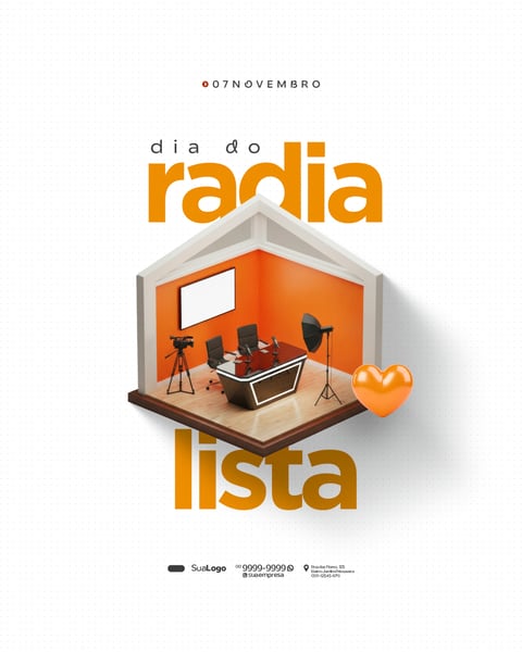 DIA DO RADIALISTA 07 DE NOVEMBRO SOCIAL MEDIA PSD EDITÁVEL 2