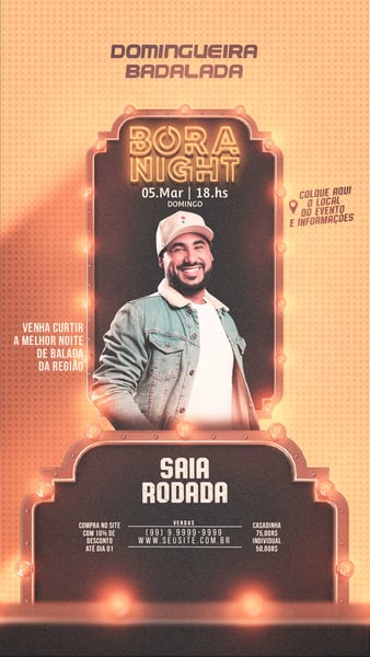 FLYER ARTISTA EVENTO  BORA NIGHT STORIES