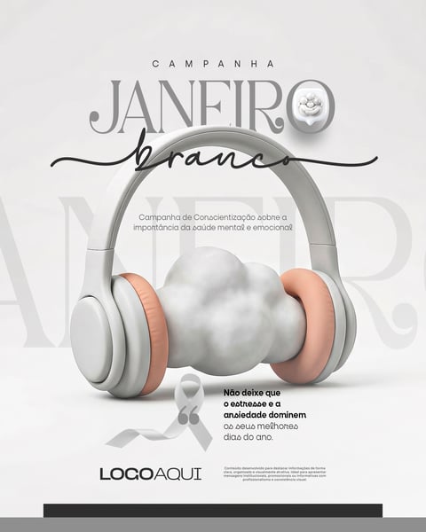 JANEIRO BRANCO SAÚDE MENTAL NUVEM FONES SOCIAL MEDIA FLYER PSD EDITÁVEL