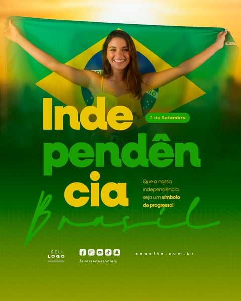 INDEPENDÊNCIA DO BRASIL 7 DE SETEMBRO FEED SOCIAL MEDIA EDITÁVEL