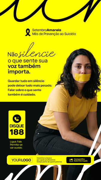 STORY SETEMBRO AMARELO MÊS DE PREVENÇÃO AO SUICÍDIO SOCIAL MEDIA PSD EDITÁVEL 10