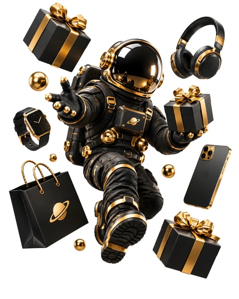 ASTRONAUTA EM OFERTAS CÓSMICAS DE LUXO