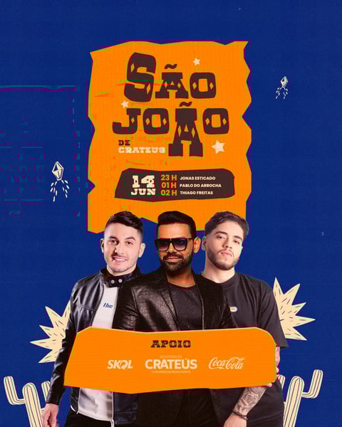 FLYER SÃO JOÃO DE CRATEUS FEED PSD EDITÁVEL